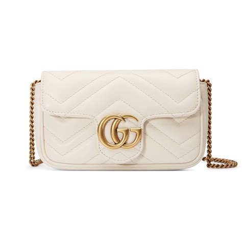 gucci marmont 2.0 leather crossbody bag white|Gucci Marmont bag price.